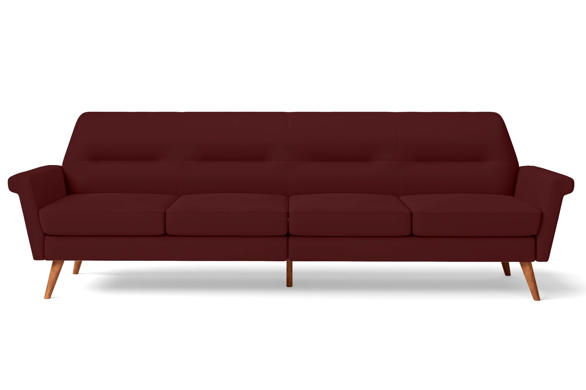 Ravenna 4 Seater Sofa Red Leather