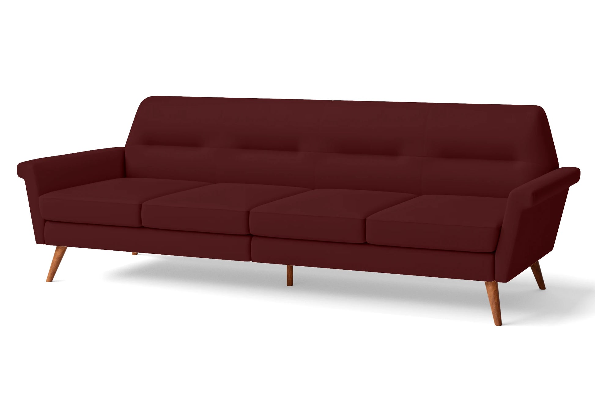 Ravenna 4 Seater Sofa Red Leather