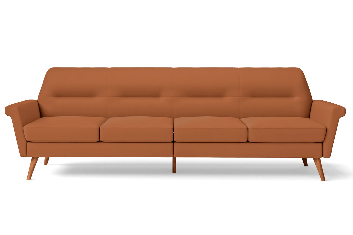 Ravenna 4 Seater Sofa Tan Brown Leather