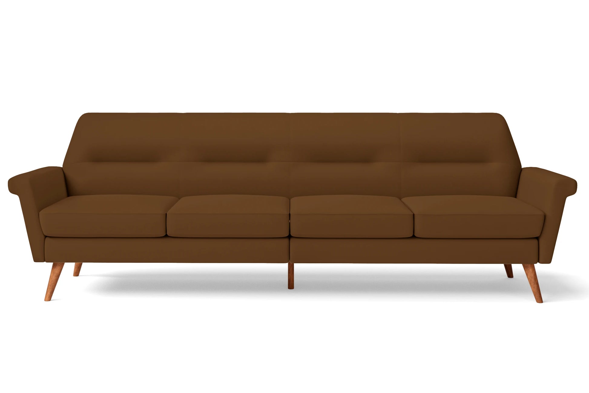 Ravenna 4 Seater Sofa Walnut Brown Leather