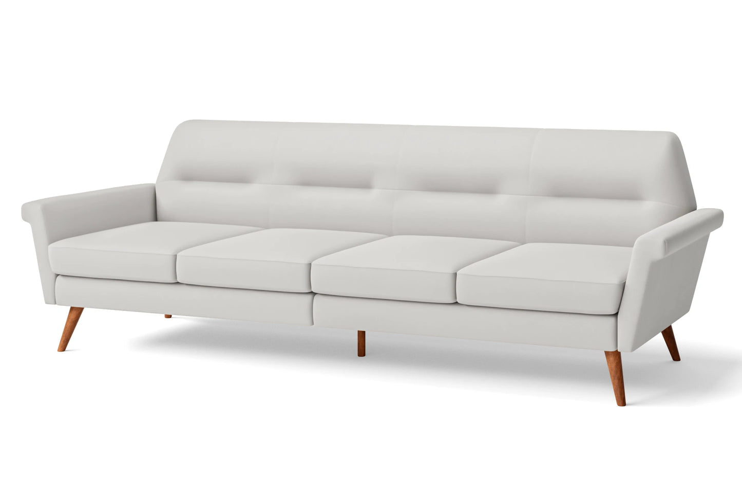 Ravenna 4 Seater Sofa White Leather