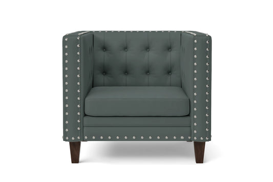 Rovigo Armchair Dusky Turquoise Leather