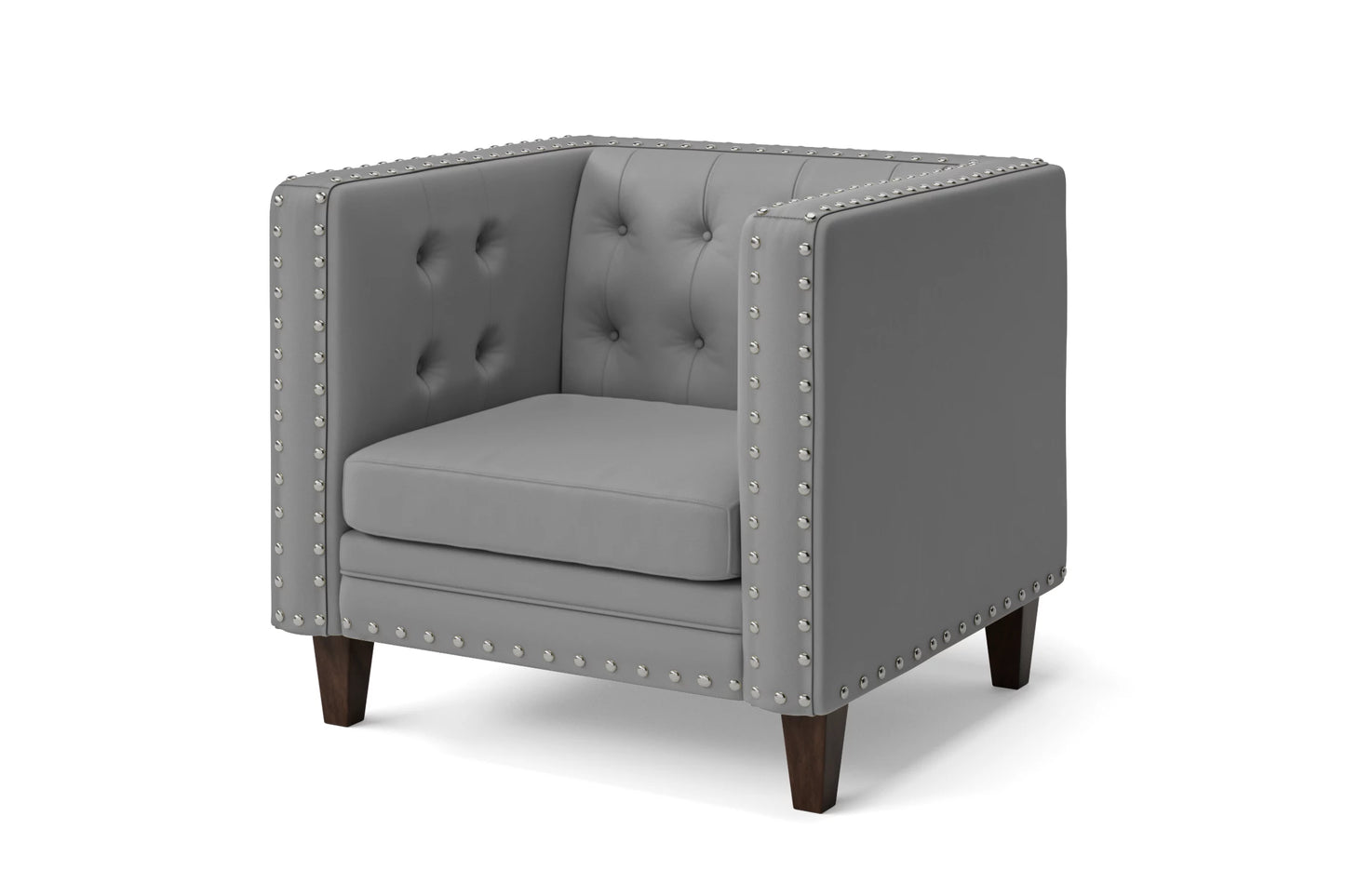 Rovigo Armchair Grey Leather