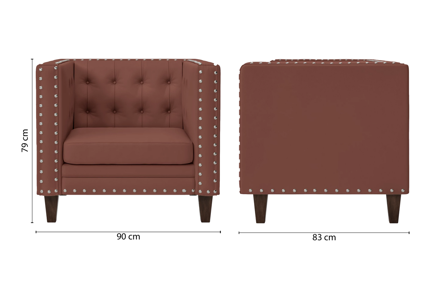 Rovigo Armchair Mauve Leather