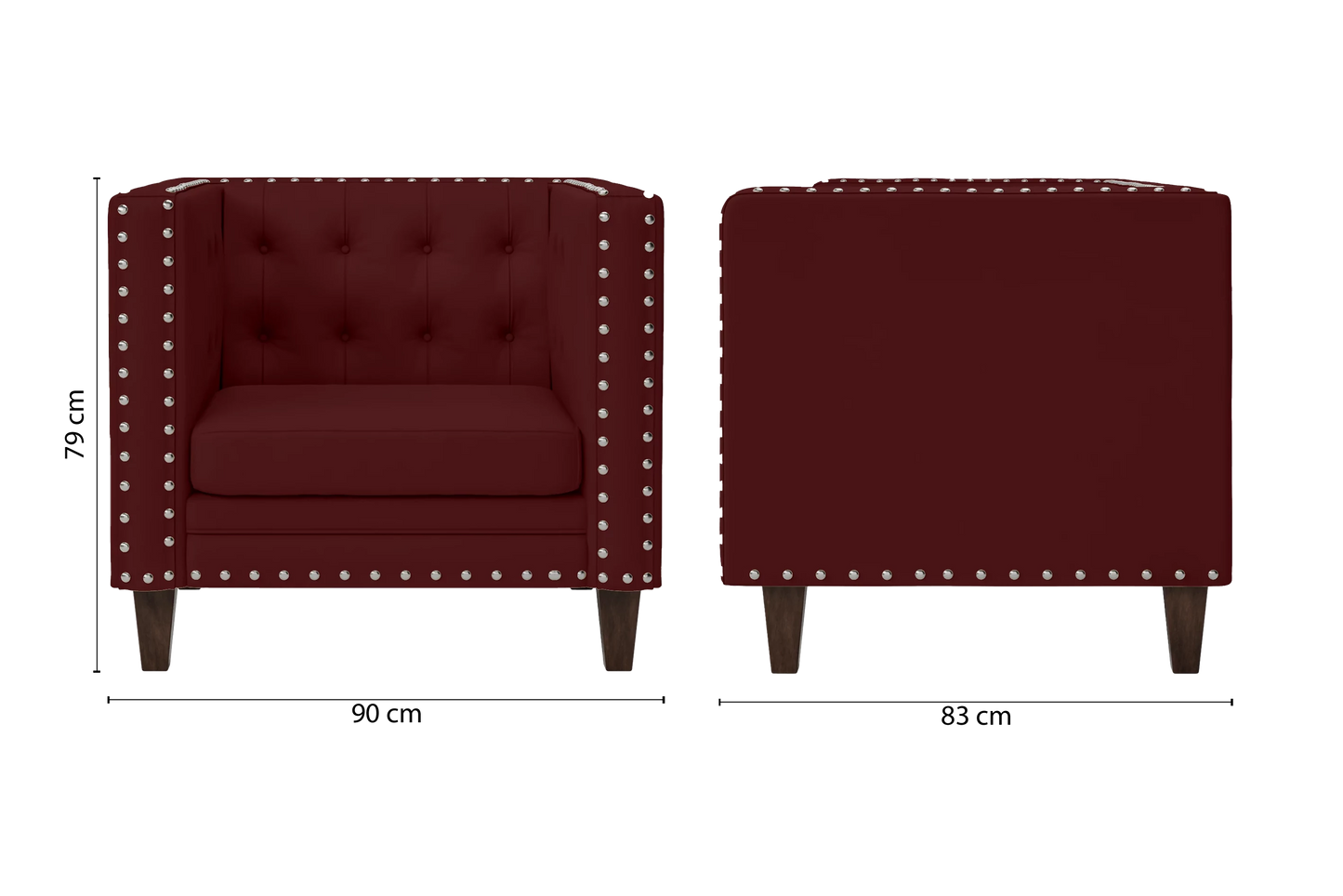 Rovigo Armchair Red Leather