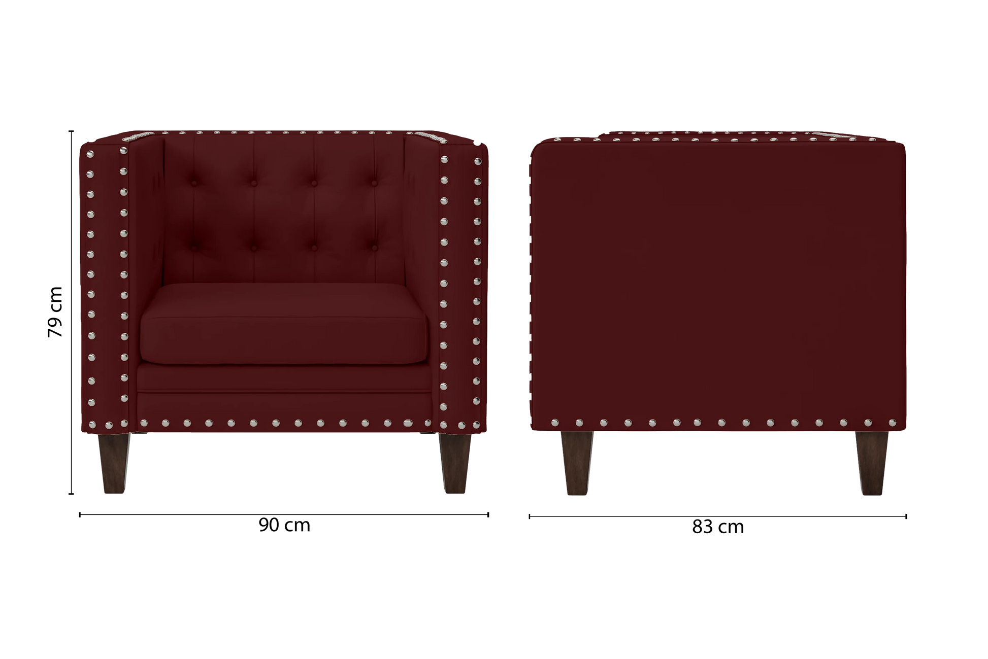 Rovigo Armchair Red Leather