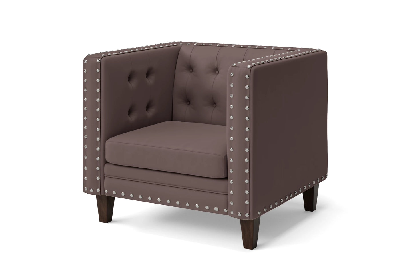 Rovigo Armchair Rose Taupe Leather