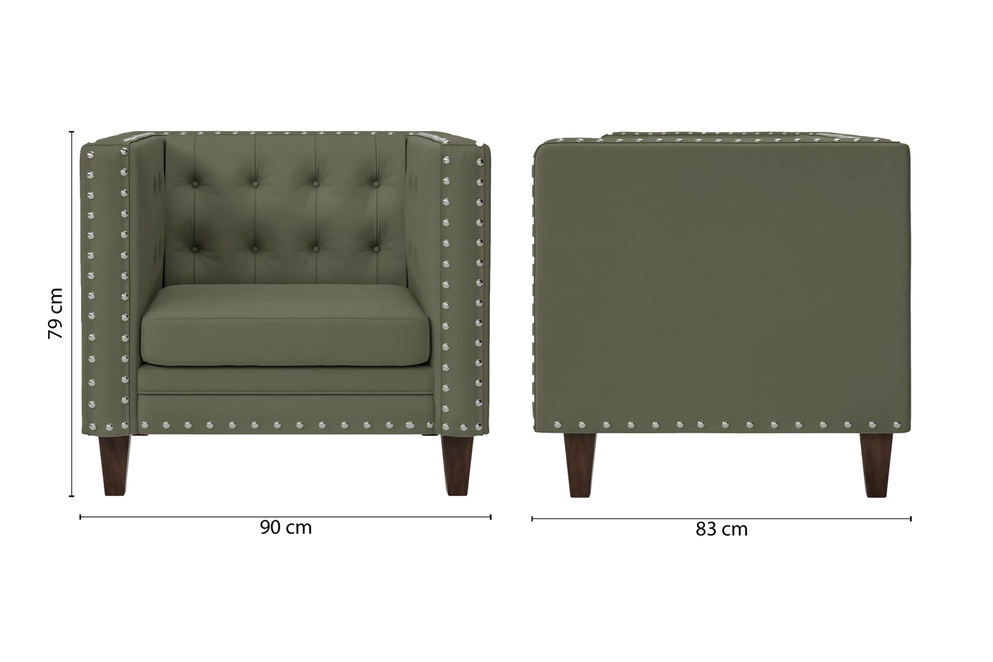 Rovigo Armchair Sage Leather