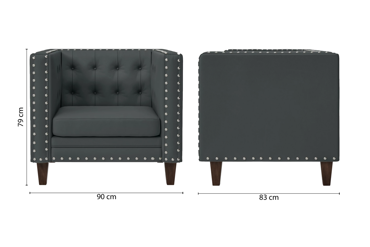 Rovigo Armchair Slate Leather