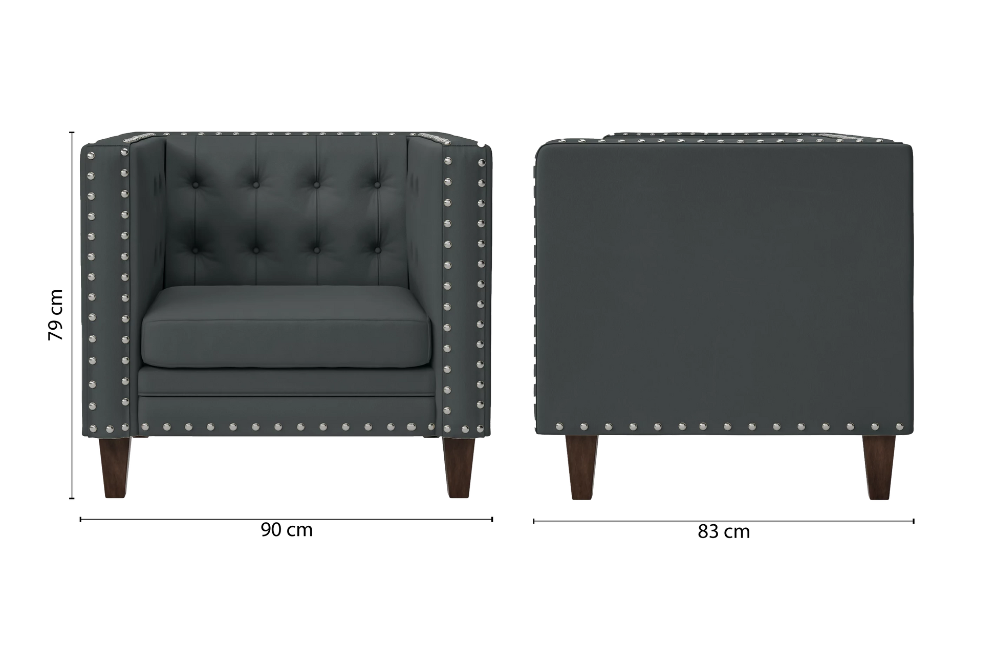 Rovigo Armchair Slate Leather