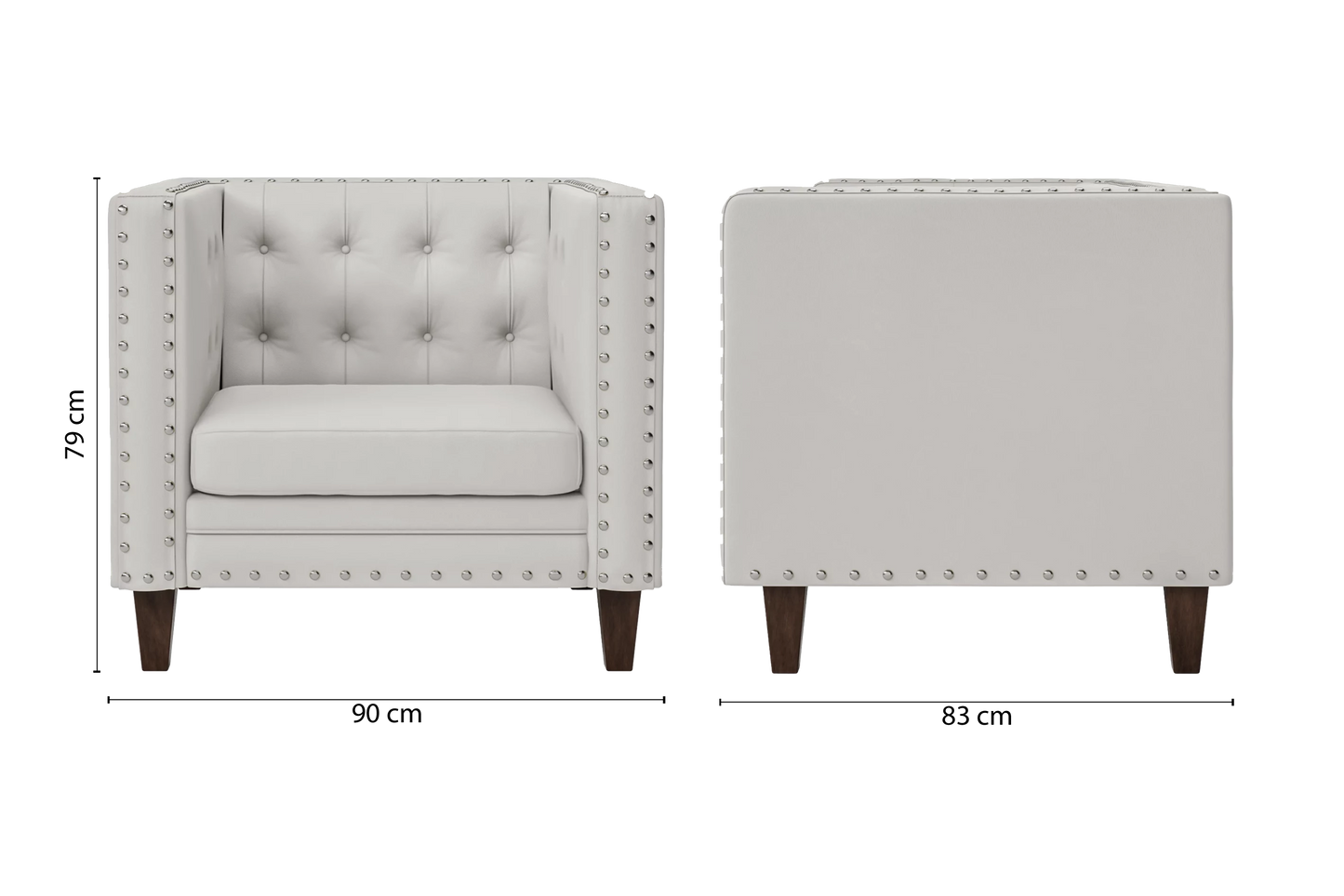 Rovigo Armchair White Leather