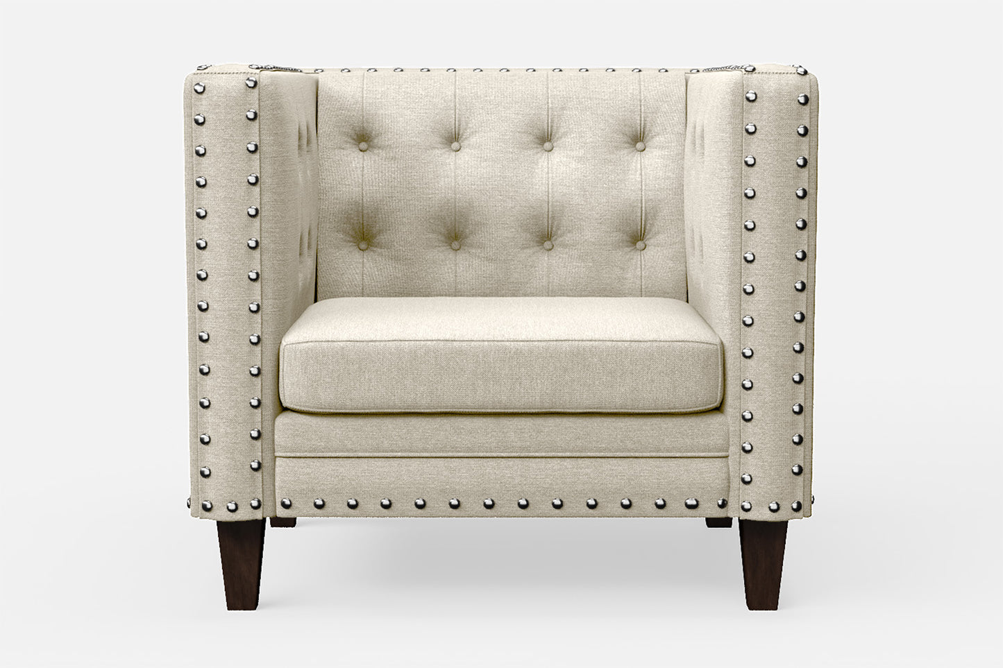 Rovigo Armchair Cream Linen Fabric