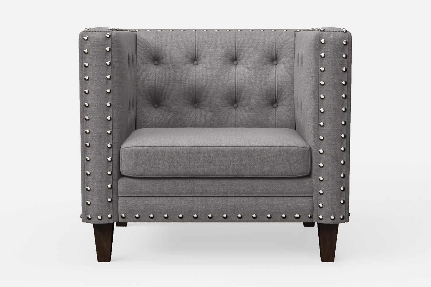 Rovigo Armchair Grey Linen Fabric