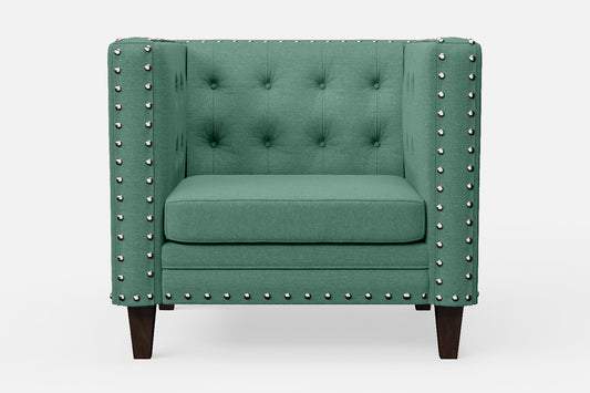 Rovigo Armchair Mint Green Linen Fabric