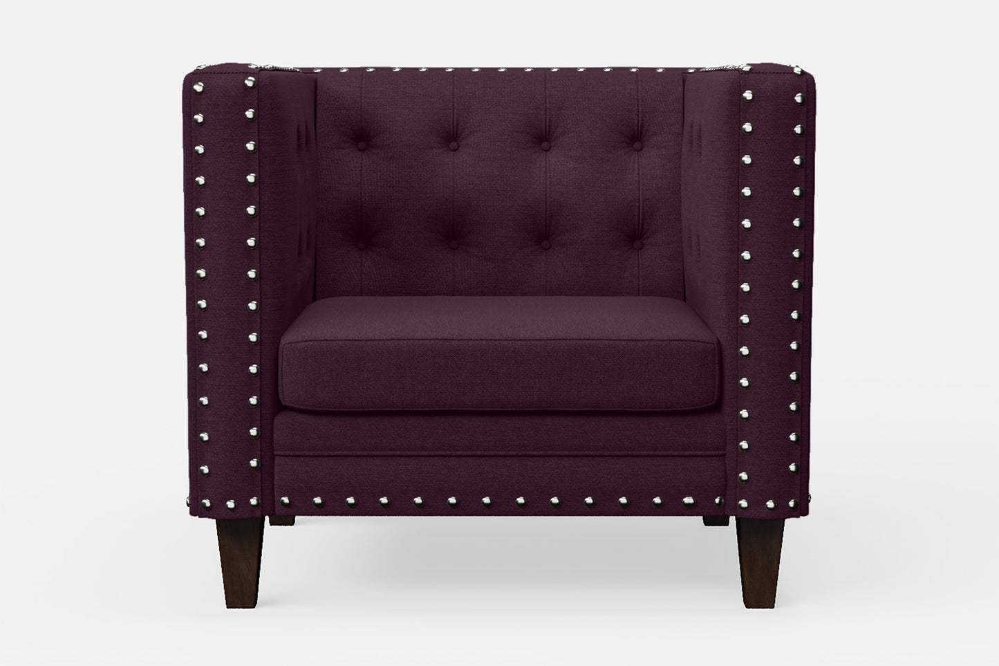 Rovigo Armchair Purple Linen Fabric