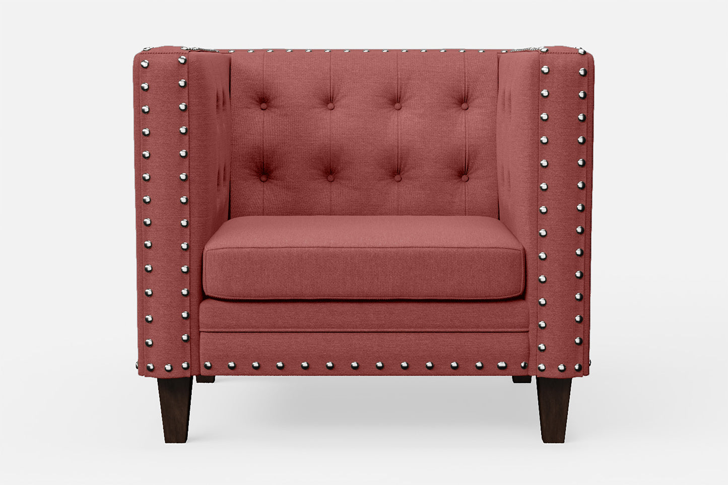 Rovigo Armchair Rose Pink Linen Fabric