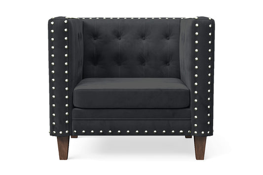 Rovigo Armchair Dark Grey Velvet