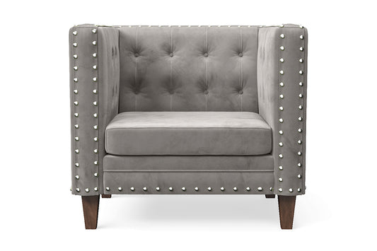 Rovigo Armchair Grey Velvet