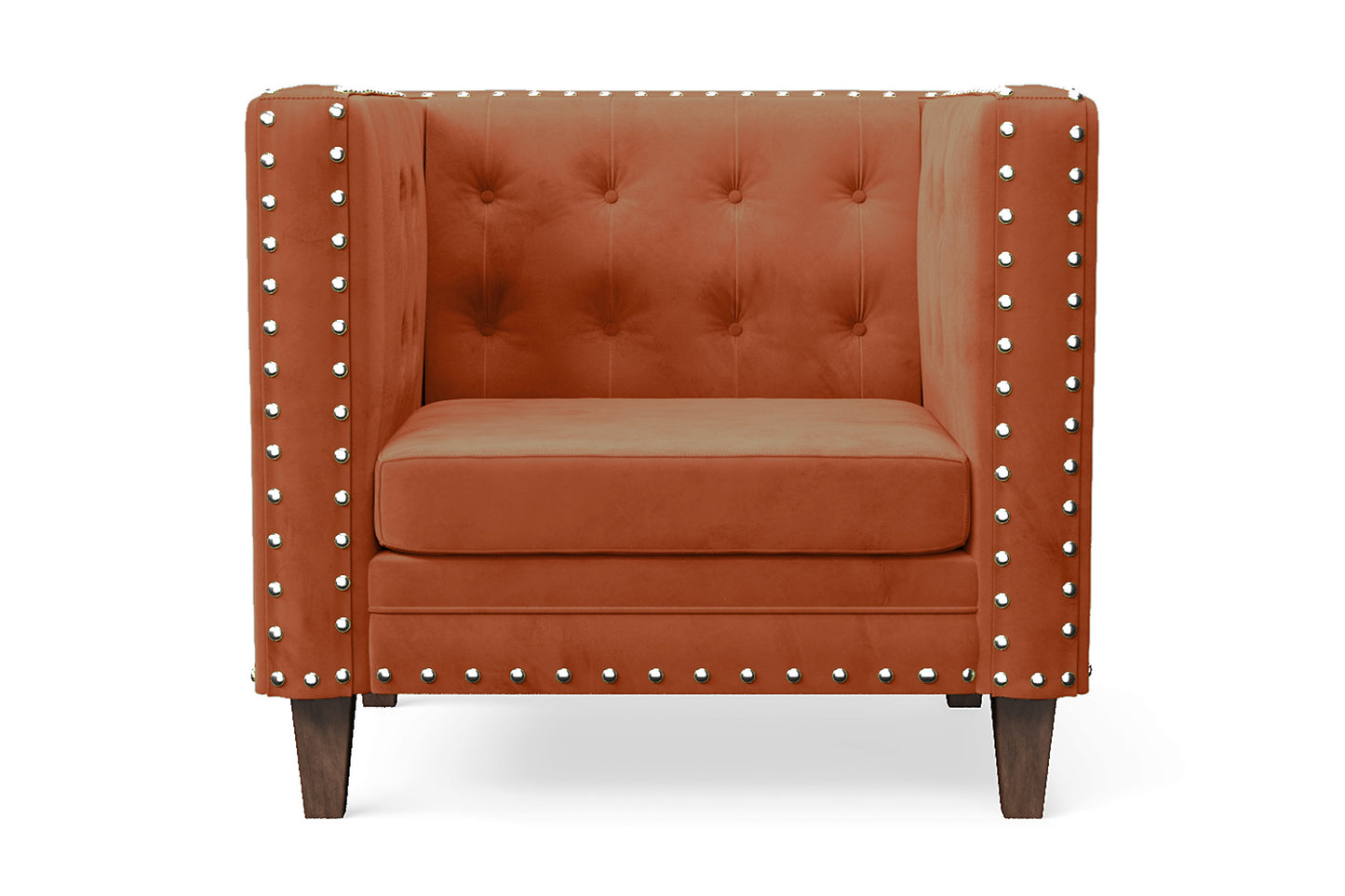 Rovigo Armchair Orange Velvet