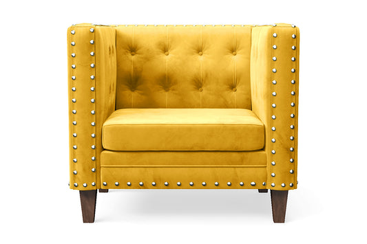 Rovigo Armchair Yellow Velvet