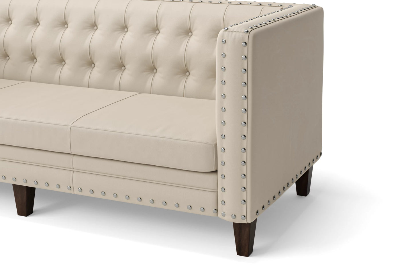 Rovigo 2 Seater Sofa Cream Leather