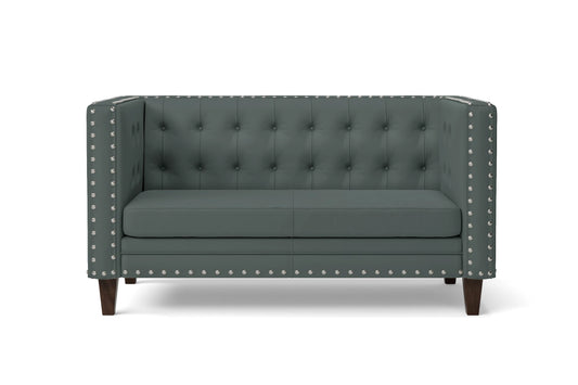 Rovigo 2 Seater Sofa Dusky Turquoise Leather