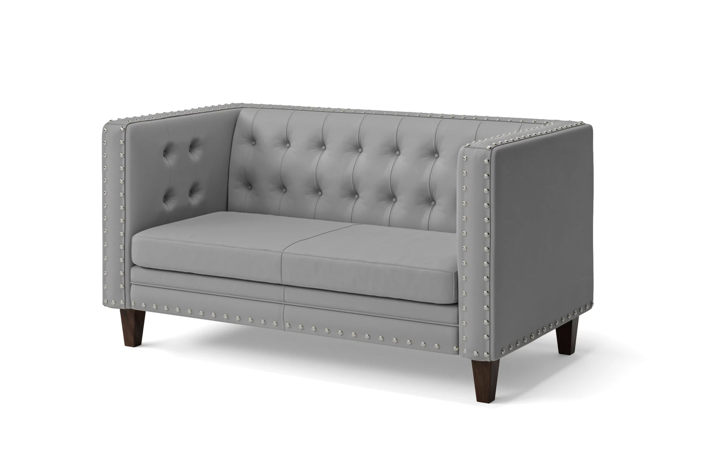 Rovigo 2 Seater Sofa Grey Leather