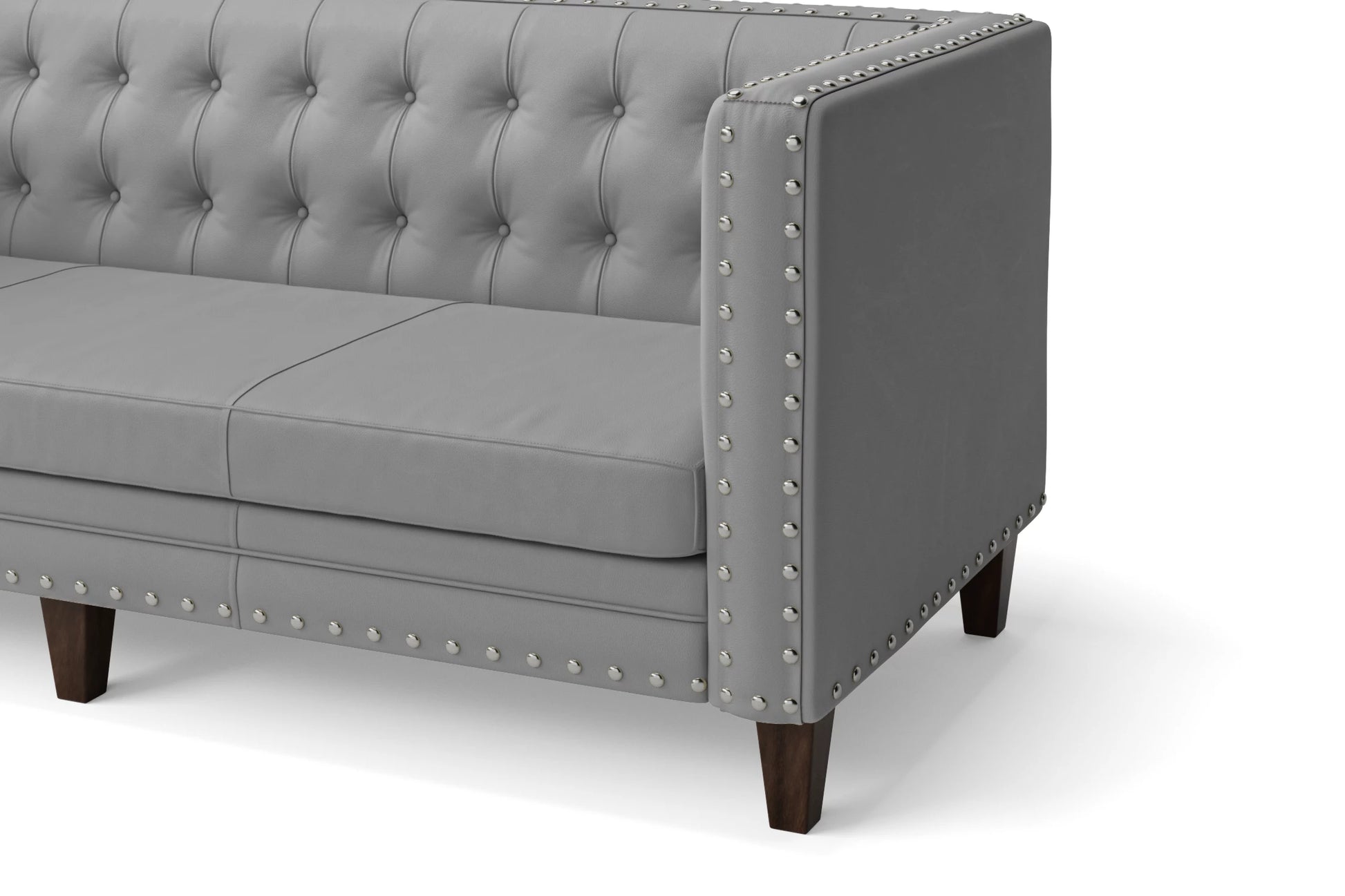 Rovigo 2 Seater Sofa Grey Leather