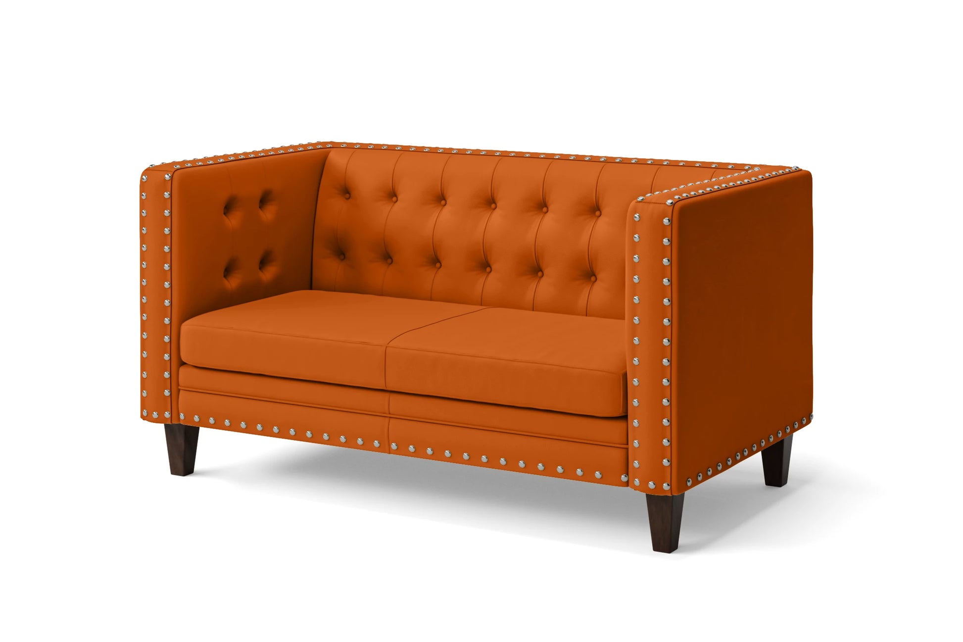 Rovigo 2 Seater Sofa Orange Leather