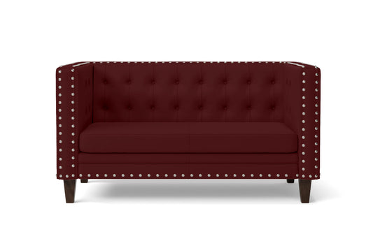 Rovigo 2 Seater Sofa Red Leather