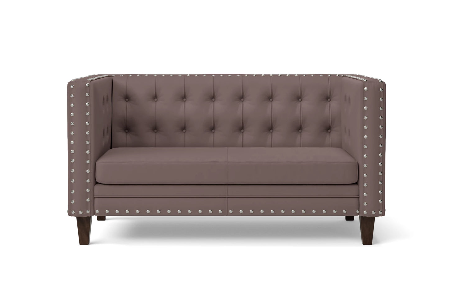 Rovigo 2 Seater Sofa Rose Taupe Leather