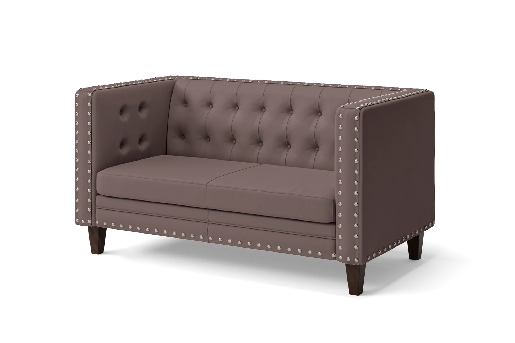 Rovigo 2 Seater Sofa Rose Taupe Leather