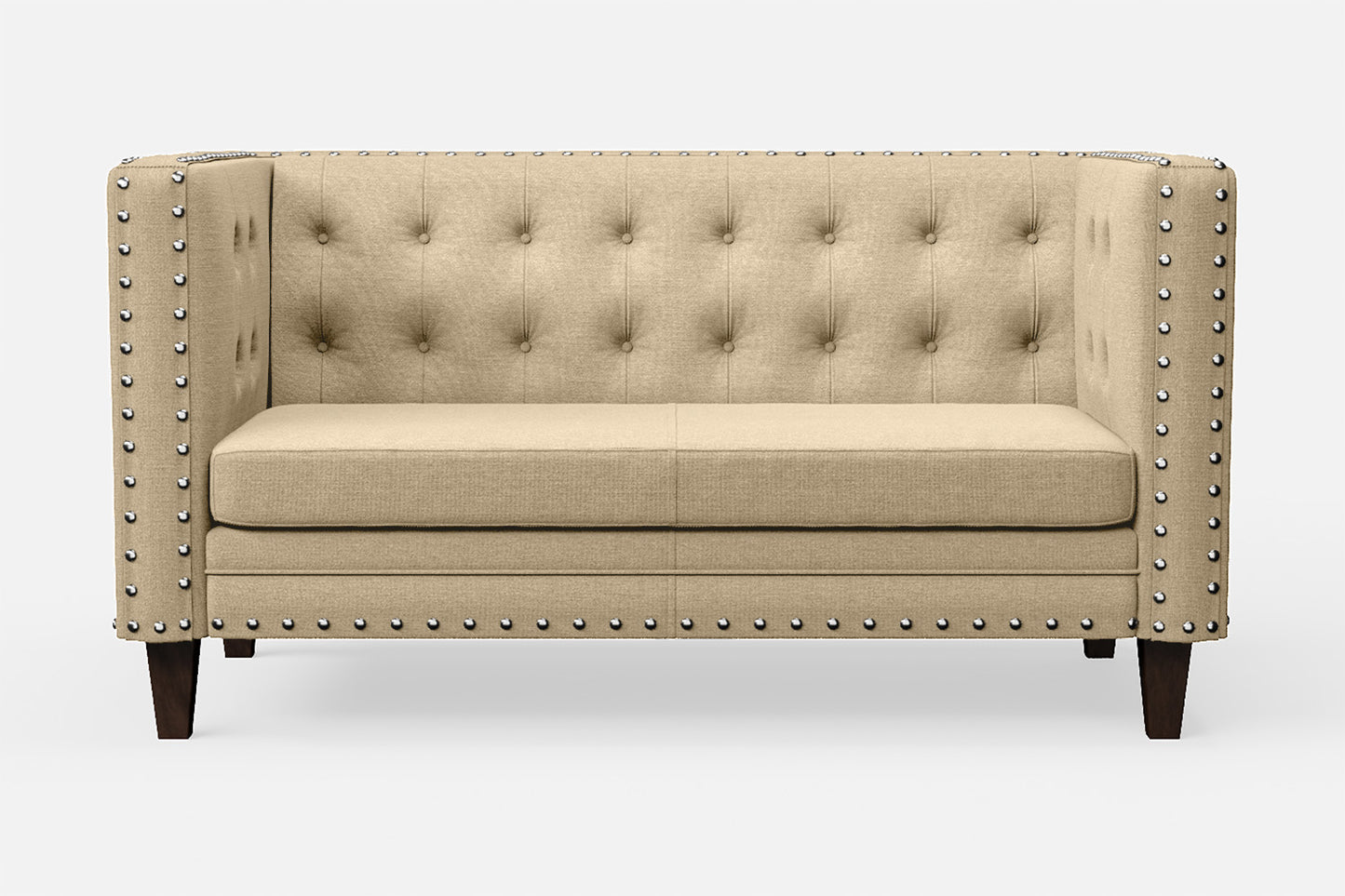 Rovigo 2 Seater Sofa Beige Linen Fabric