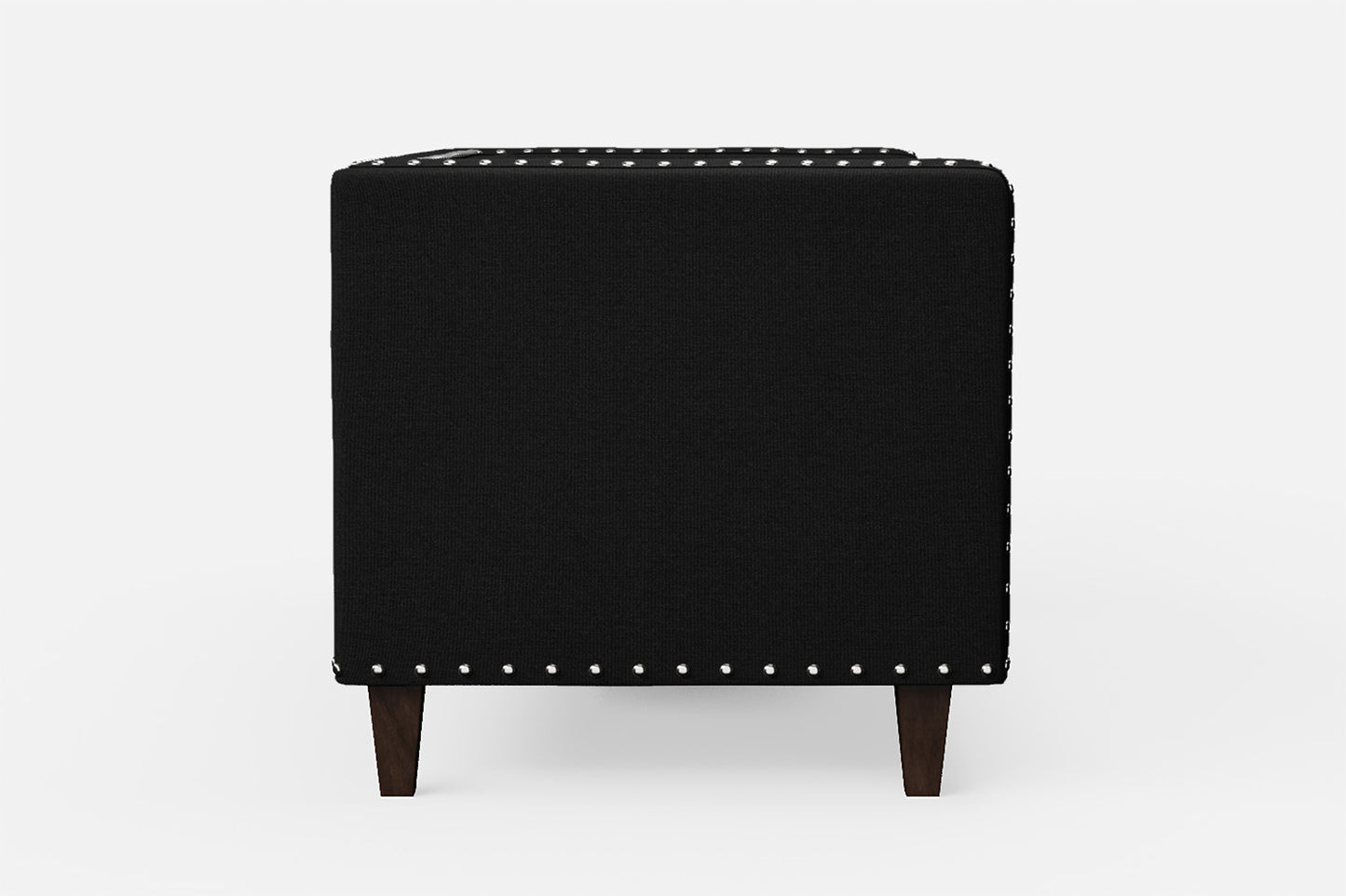 Rovigo 2 Seater Sofa Black Linen Fabric