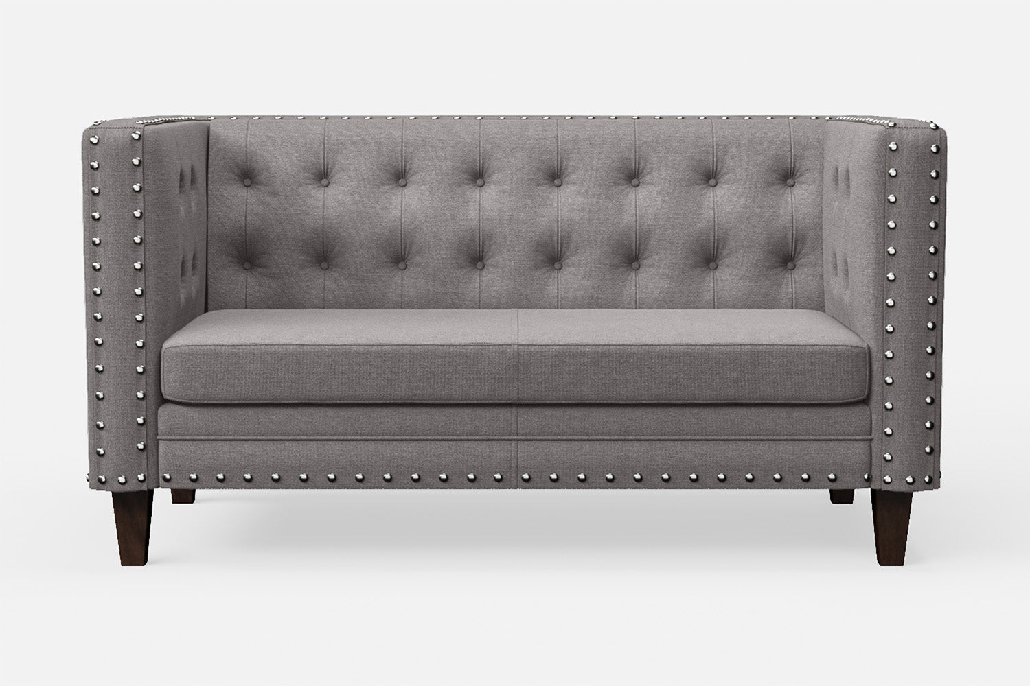 Rovigo 2 Seater Sofa Grey Linen Fabric