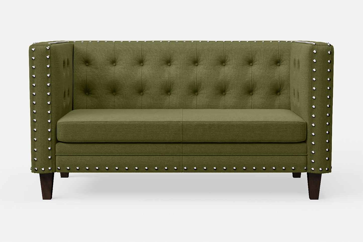 Rovigo 2 Seater Sofa Olive Linen Fabric