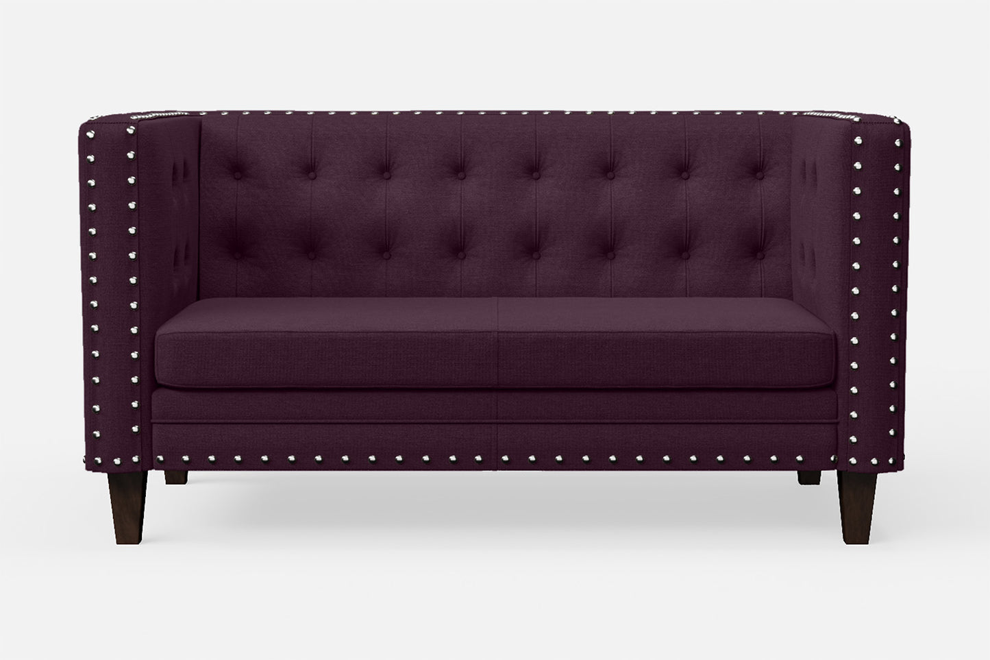 Rovigo 2 Seater Sofa Purple Linen Fabric