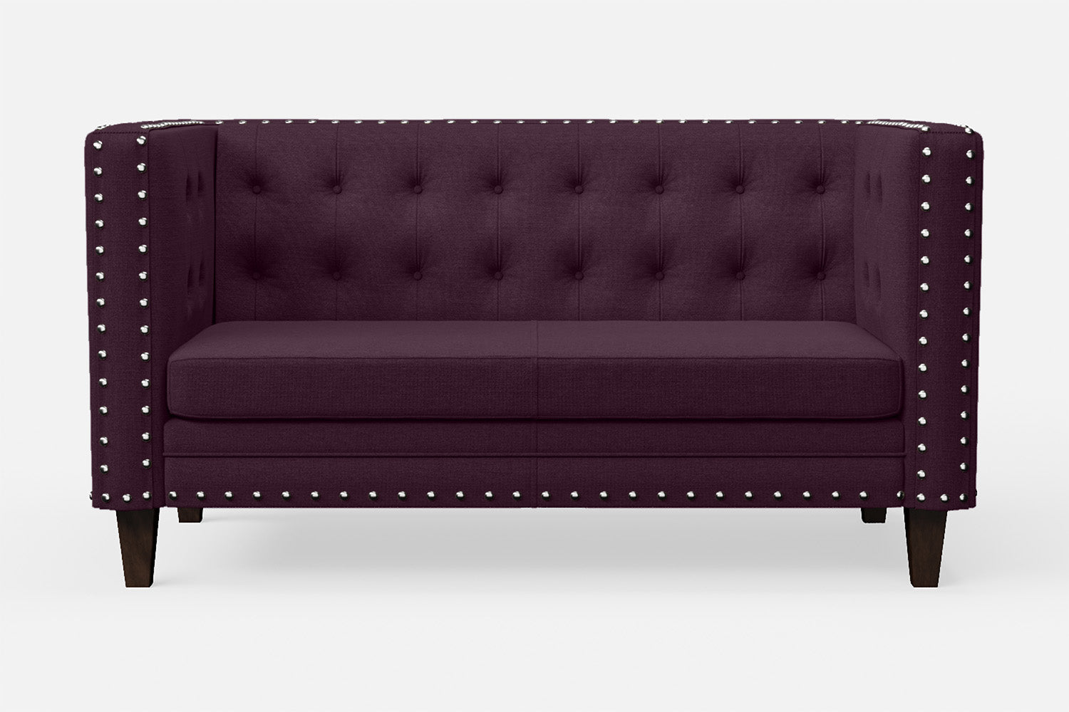 Rovigo 2 Seater Sofa Purple Linen Fabric