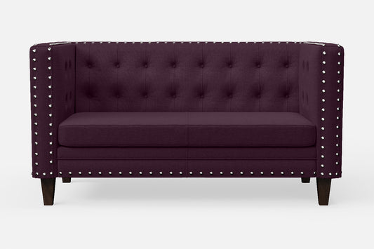 Rovigo 2 Seater Sofa Purple Linen Fabric