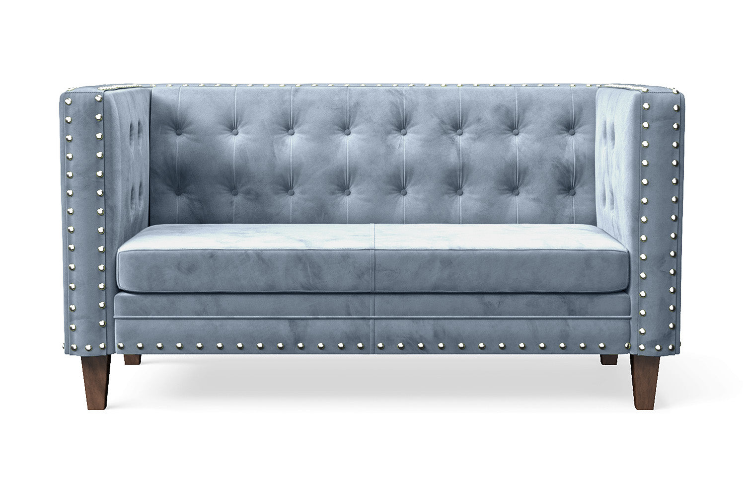 Rovigo 2 Seater Sofa Baby Blue Velvet