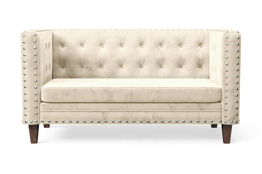 Rovigo 2 Seater Sofa Cream Velvet