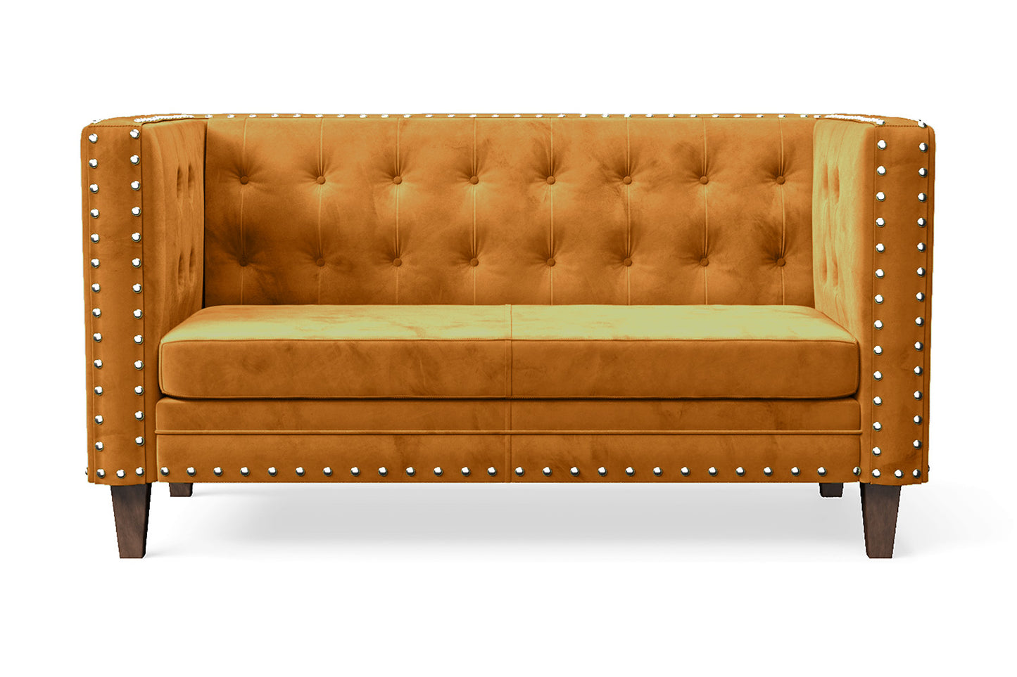 Rovigo 2 Seater Sofa Gold Velvet