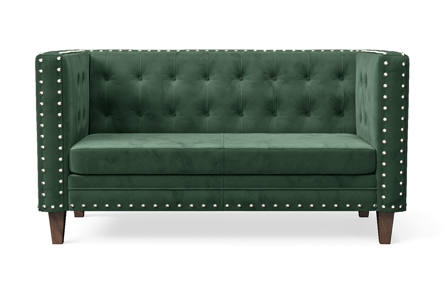 Rovigo 2 Seater Sofa Green Velvet