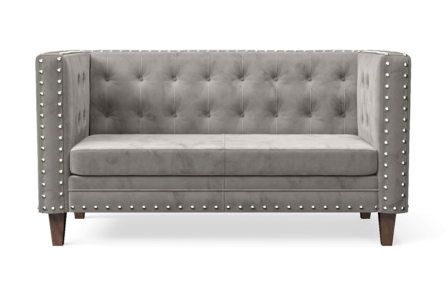 Rovigo 2 Seater Sofa Grey Velvet