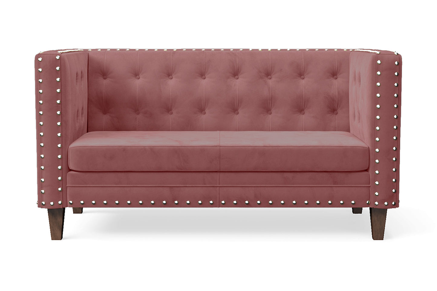 Rovigo 2 Seater Sofa Pink Velvet