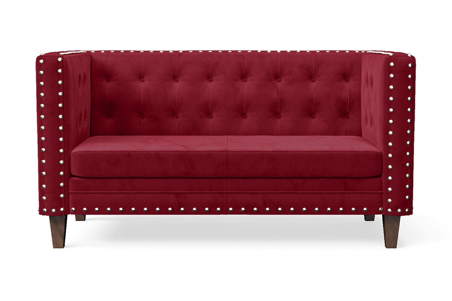 Rovigo 2 Seater Sofa Red Velvet