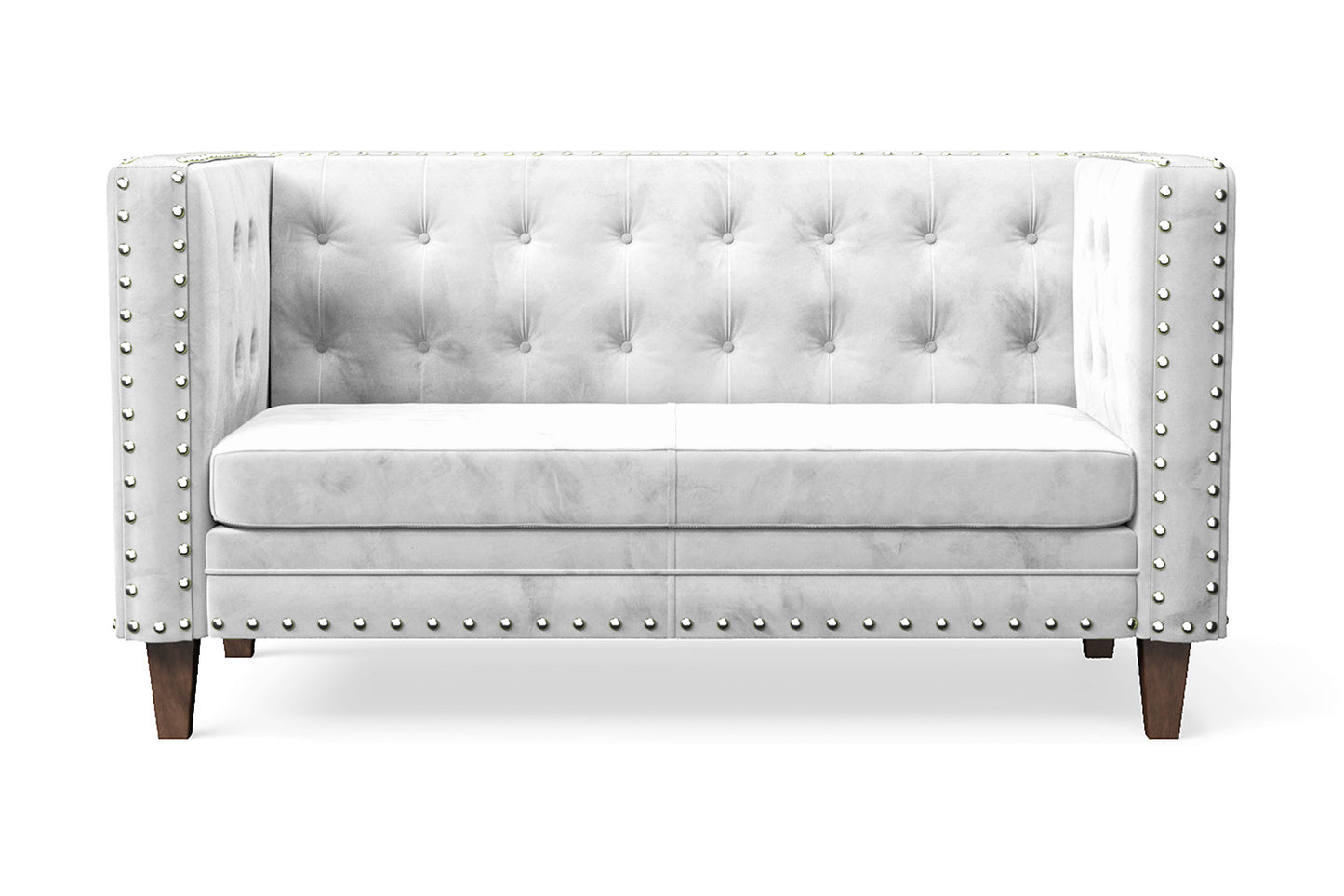 Rovigo 2 Seater Sofa White Velvet