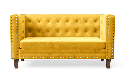 Rovigo 2 Seater Sofa Yellow Velvet