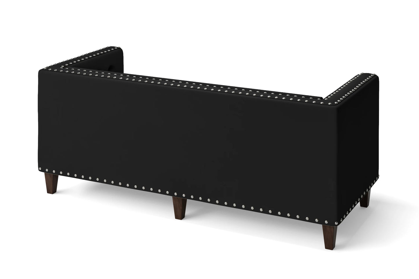 Rovigo 3 Seater Sofa Black Leather