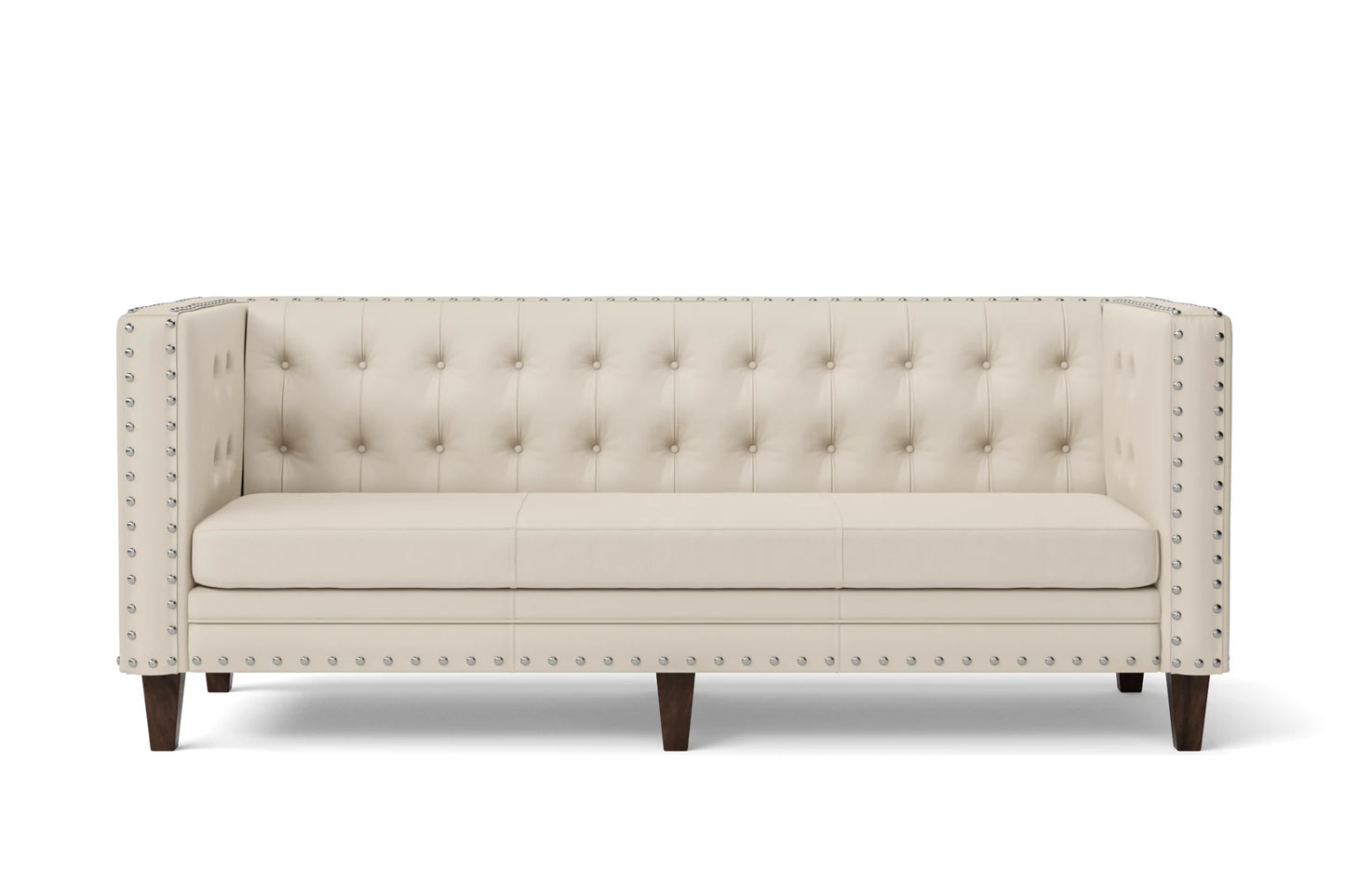 Rovigo 3 Seater Sofa Cream Leather